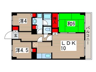 稲毛東マンションの物件間取画像